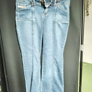 Jordache Light Blue Flare Jeans - Front Seam Detail